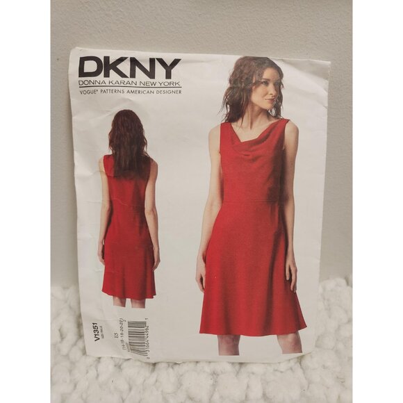 DKNY V1351 Sewing Pattern | Lined Pullover Dress - Picture 7 of 12